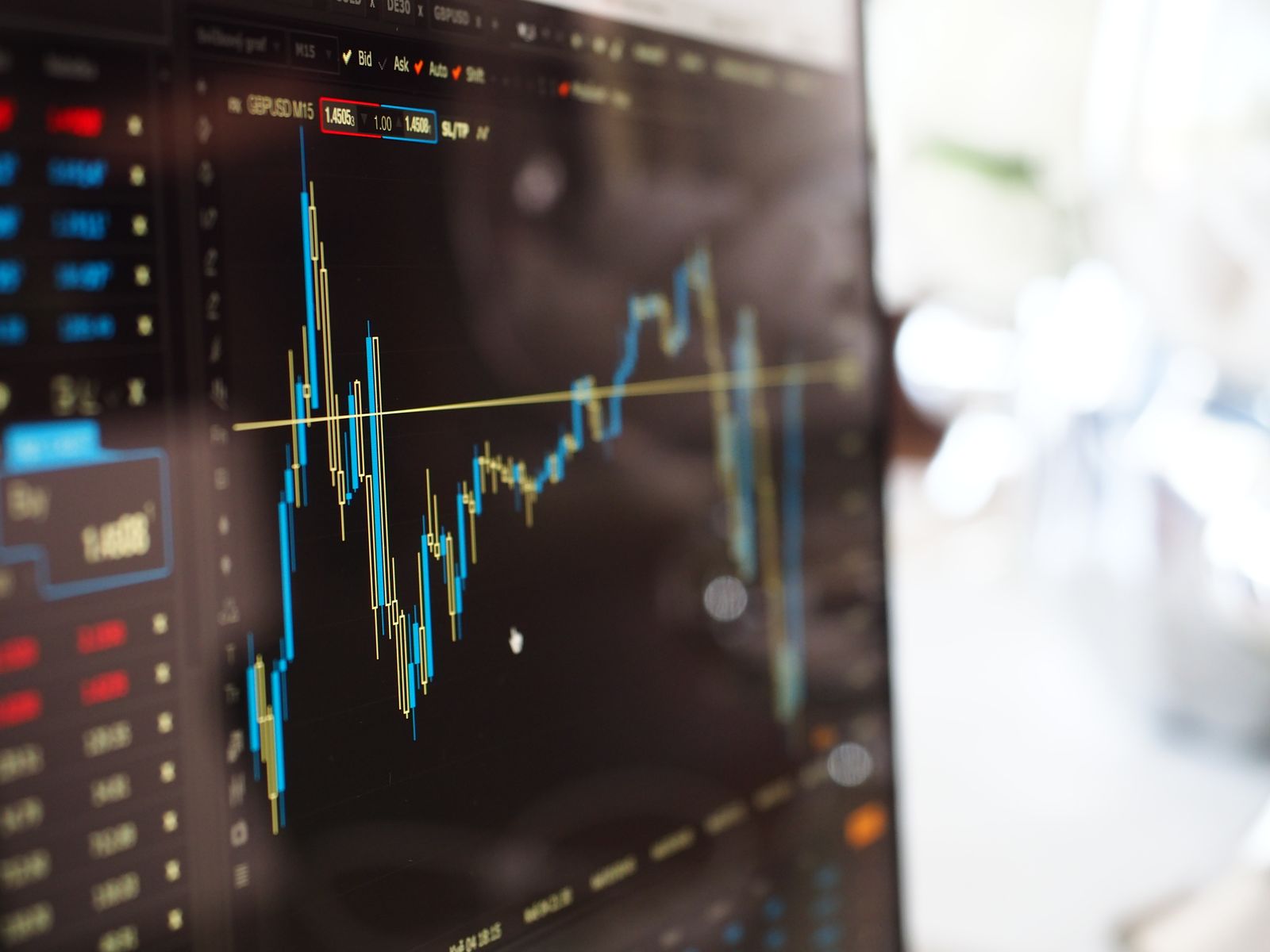 Grafik pasar saham
